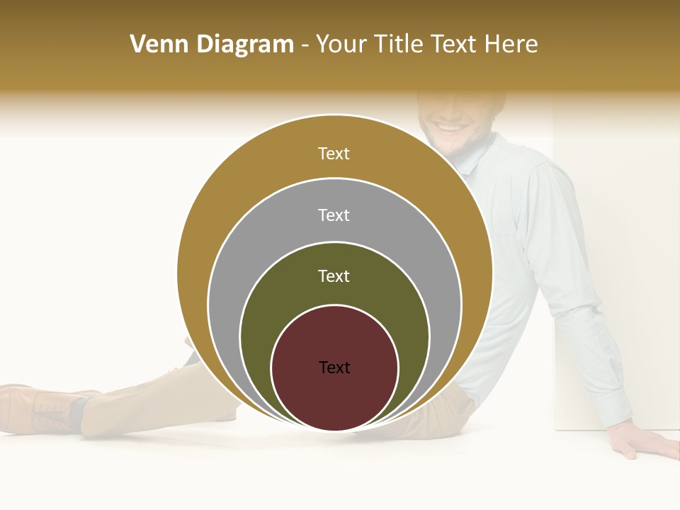 Studio Shot Businessman Handsome PowerPoint Template