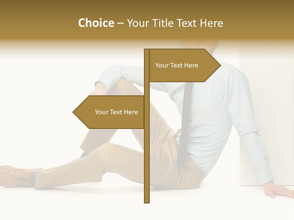 Studio Shot Businessman Handsome PowerPoint Template