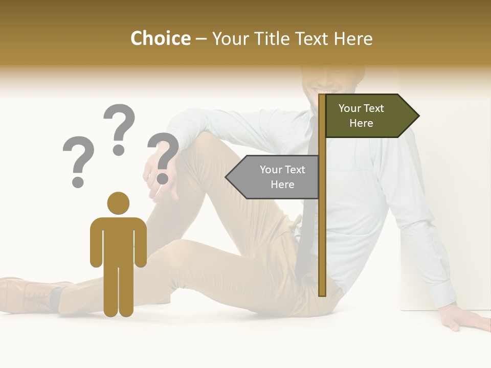 Studio Shot Businessman Handsome PowerPoint Template