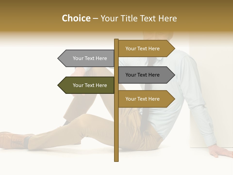 Studio Shot Businessman Handsome PowerPoint Template