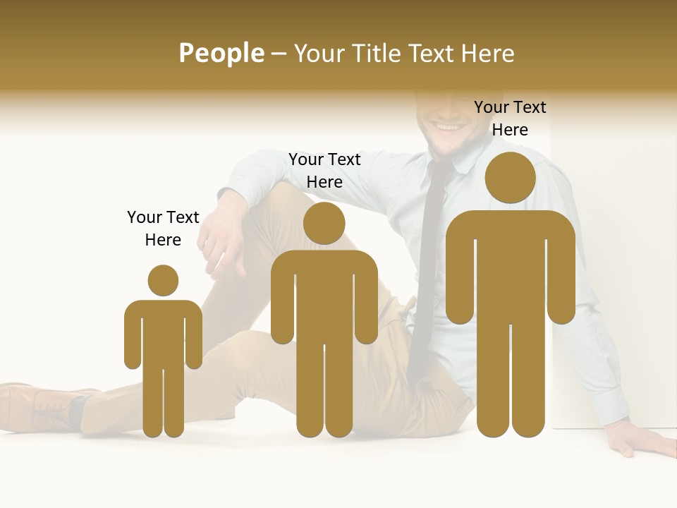 Studio Shot Businessman Handsome PowerPoint Template