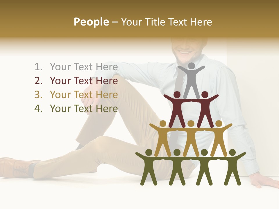 Studio Shot Businessman Handsome PowerPoint Template