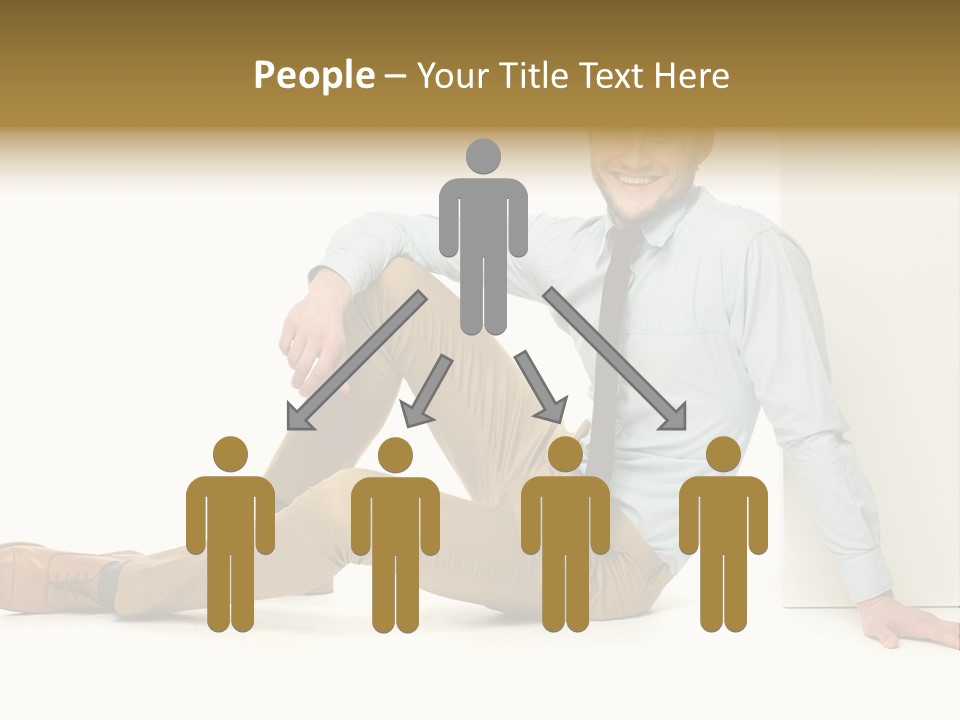 Studio Shot Businessman Handsome PowerPoint Template