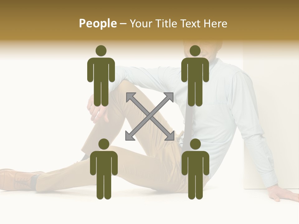 Studio Shot Businessman Handsome PowerPoint Template