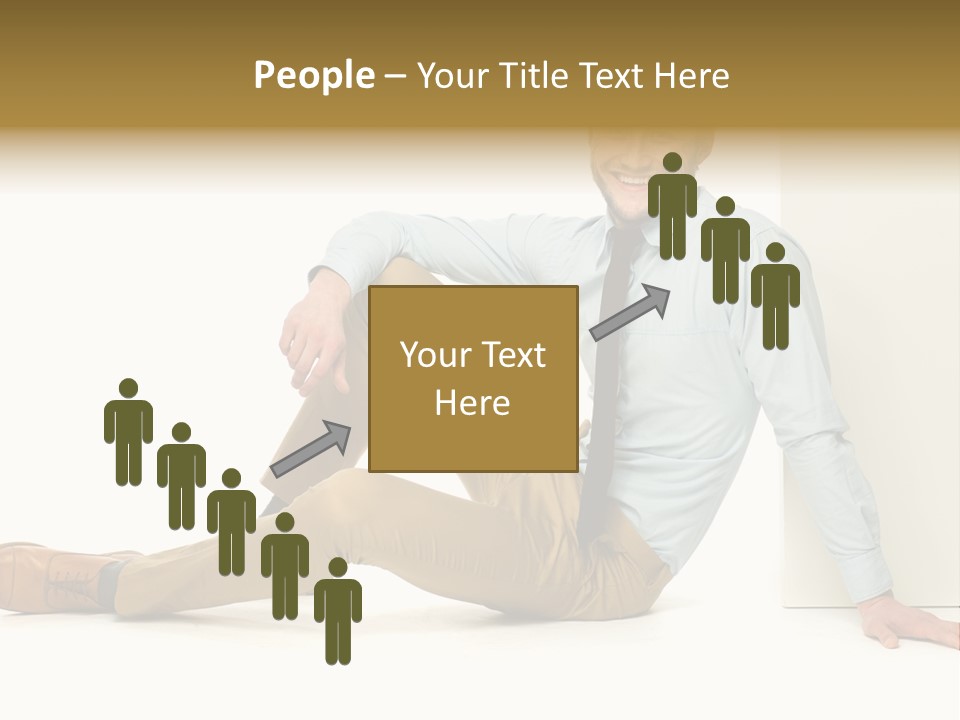 Studio Shot Businessman Handsome PowerPoint Template