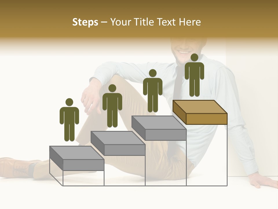 Studio Shot Businessman Handsome PowerPoint Template