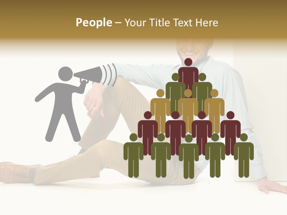 Studio Shot Businessman Handsome PowerPoint Template