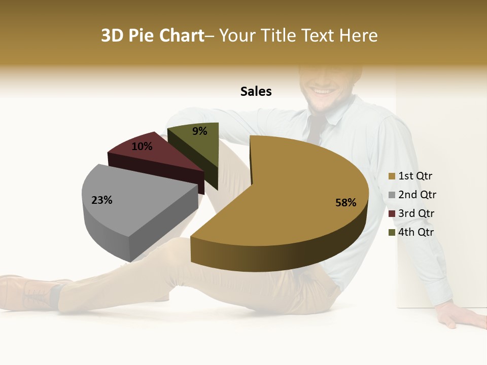 Studio Shot Businessman Handsome PowerPoint Template