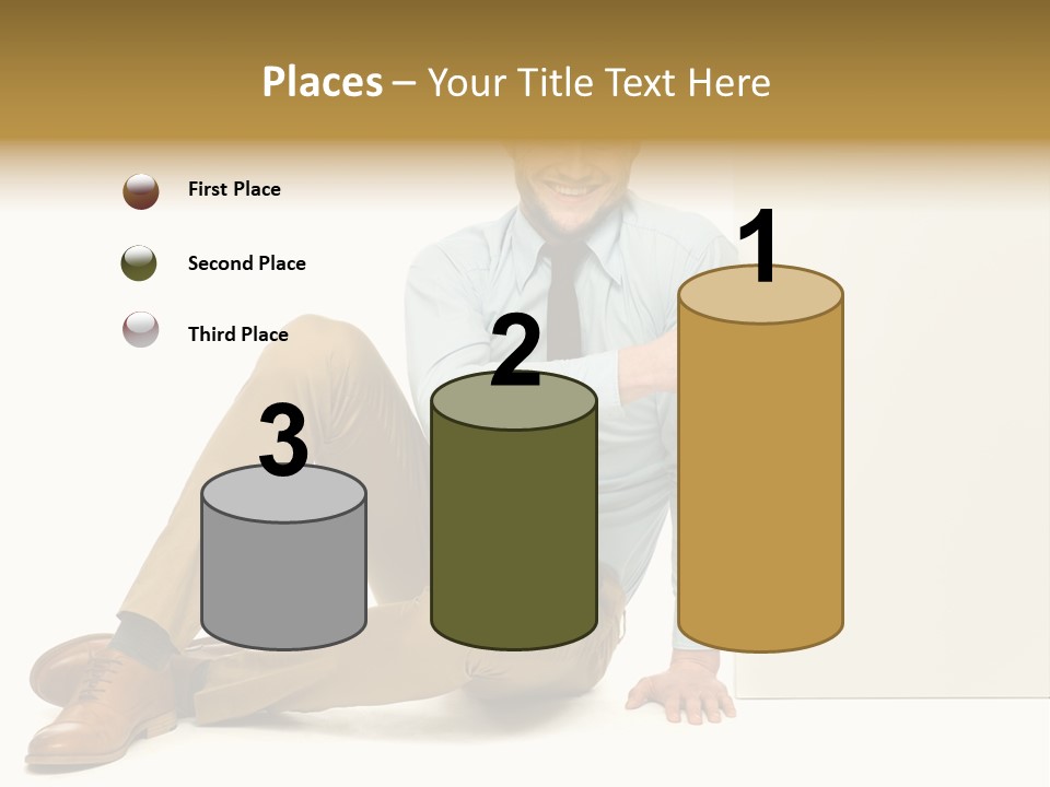 White Background Smile Man PowerPoint Template