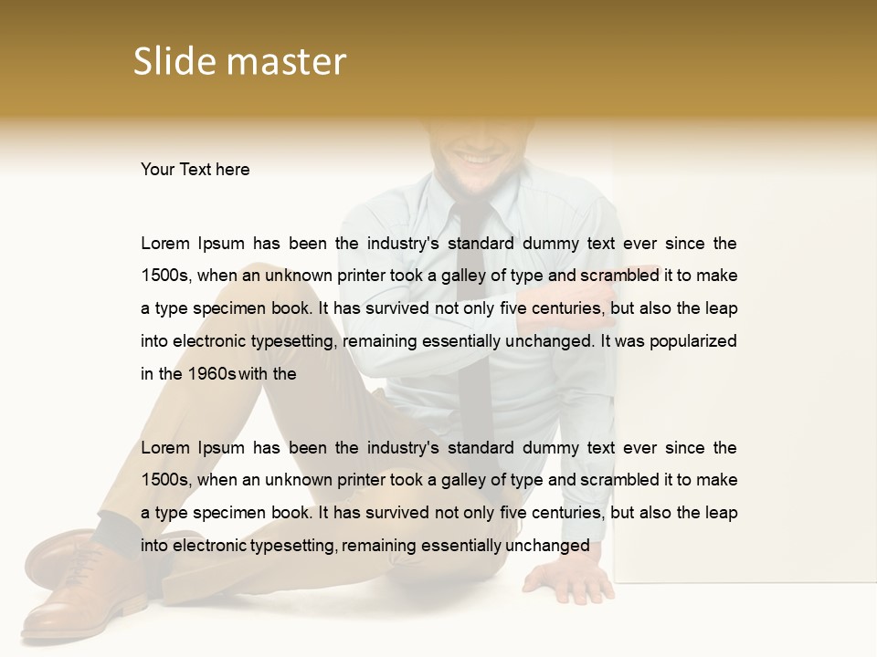 White Background Smile Man PowerPoint Template