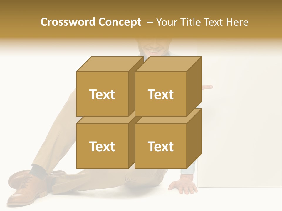 White Background Smile Man PowerPoint Template