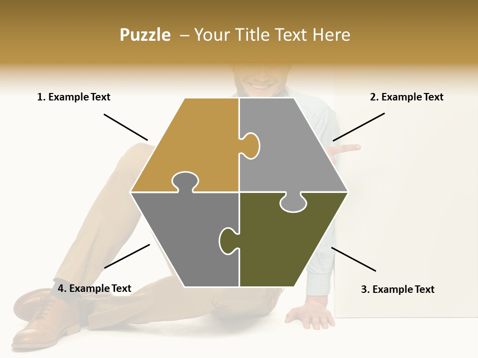 White Background Smile Man PowerPoint Template