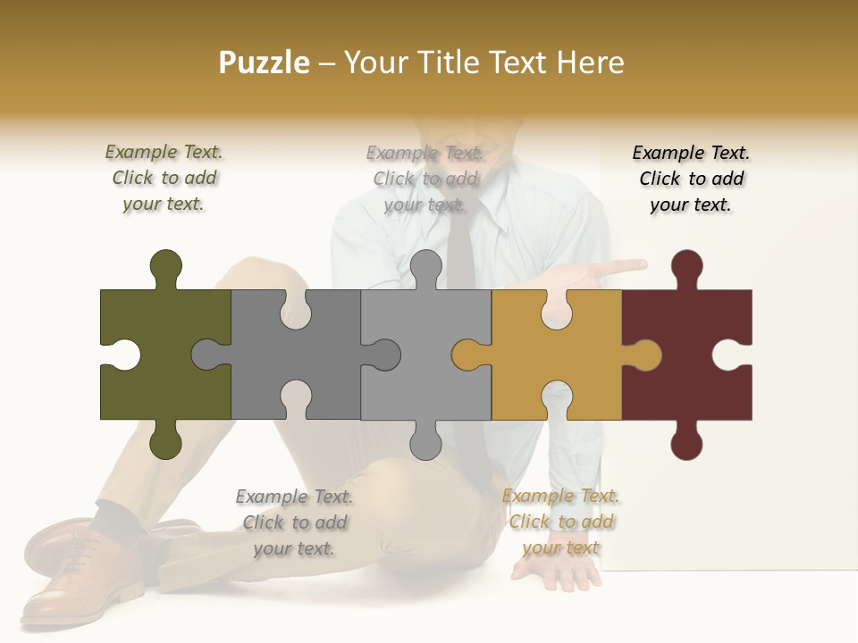 White Background Smile Man PowerPoint Template