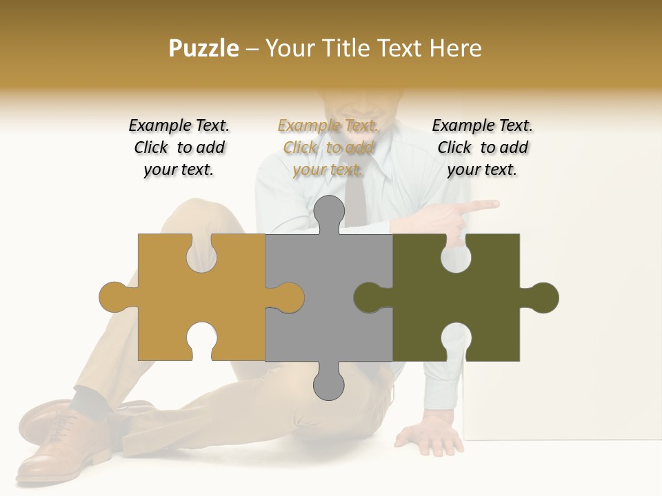 White Background Smile Man PowerPoint Template