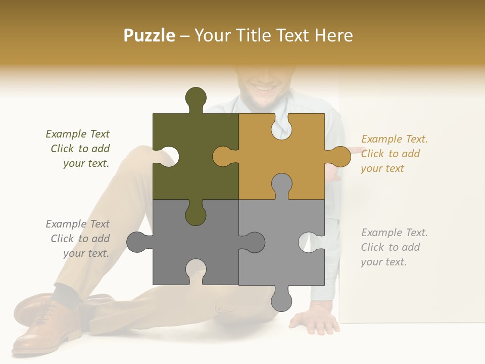 White Background Smile Man PowerPoint Template