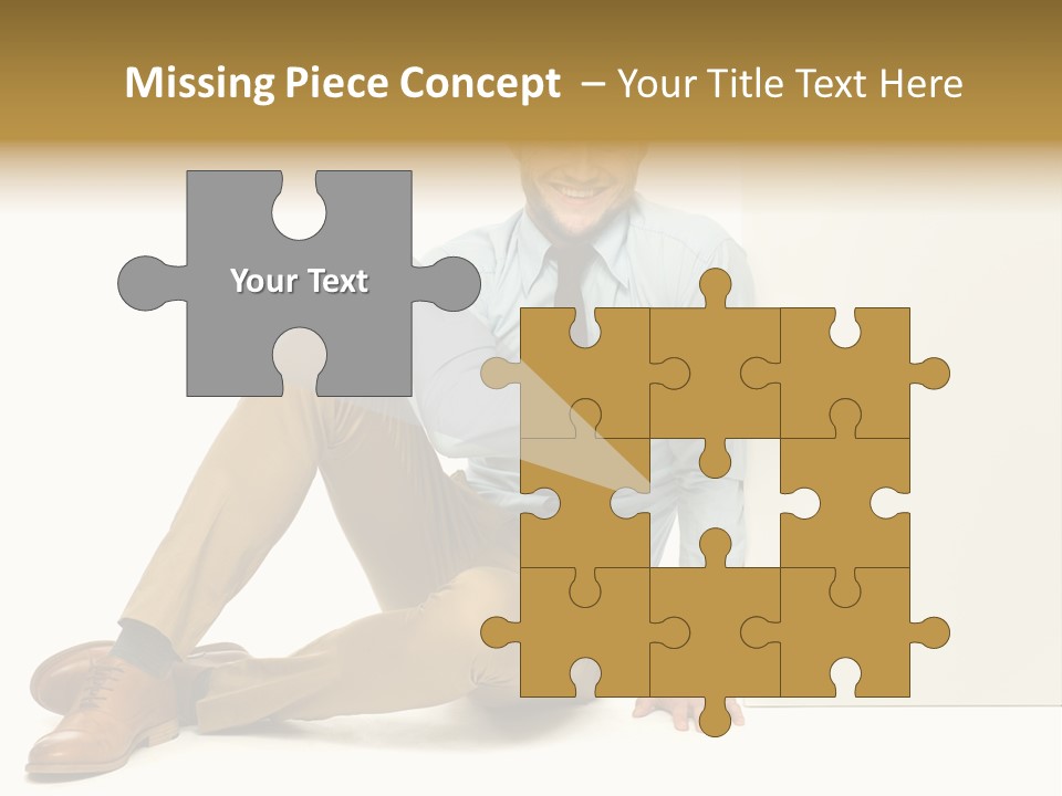 White Background Smile Man PowerPoint Template