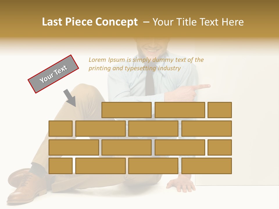 White Background Smile Man PowerPoint Template