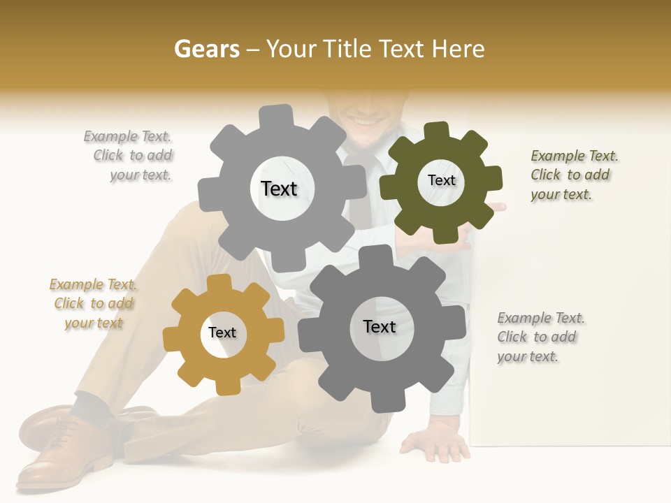 White Background Smile Man PowerPoint Template