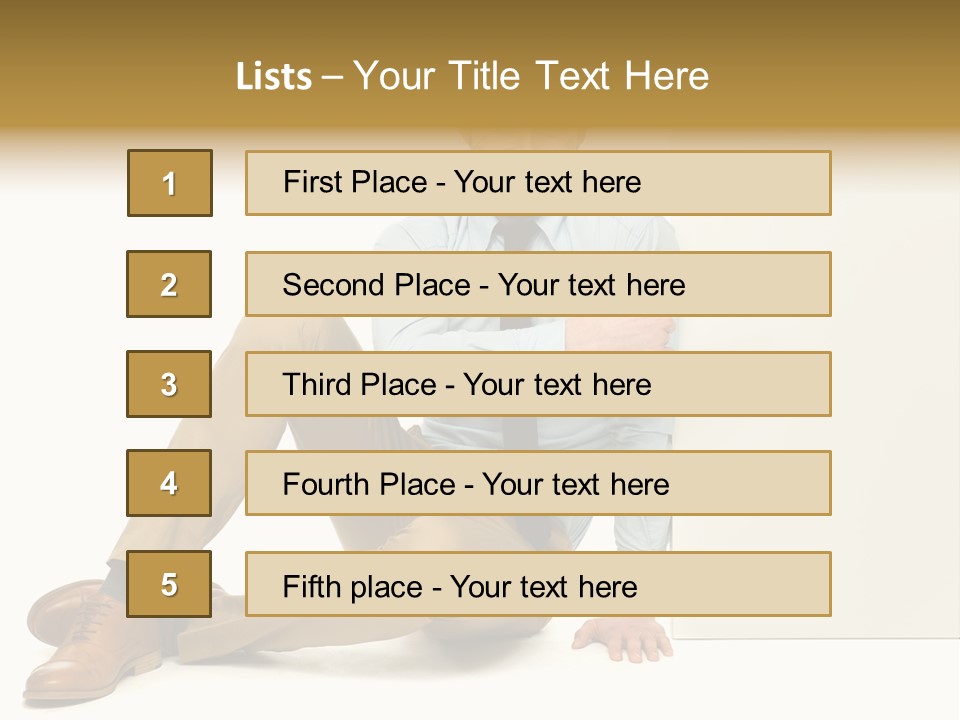 White Background Smile Man PowerPoint Template