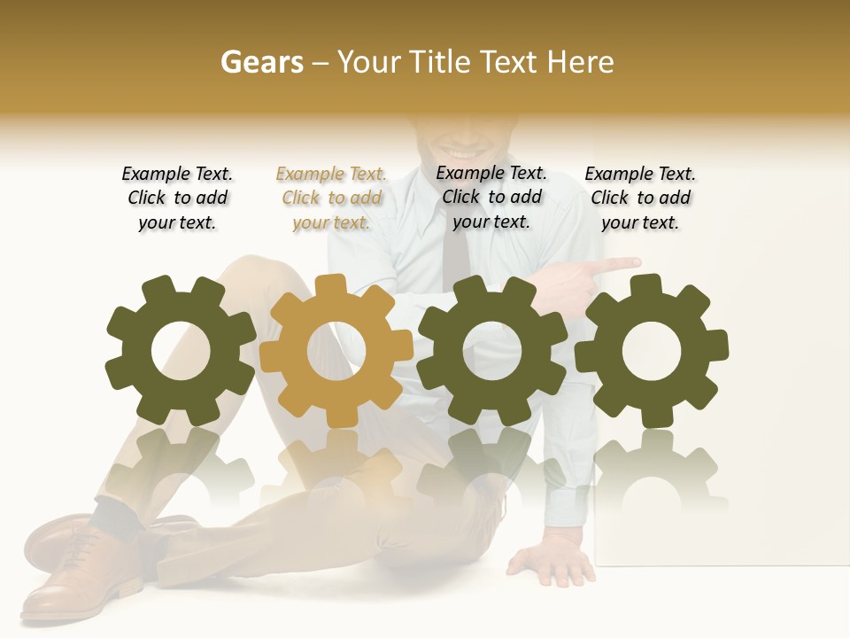 White Background Smile Man PowerPoint Template