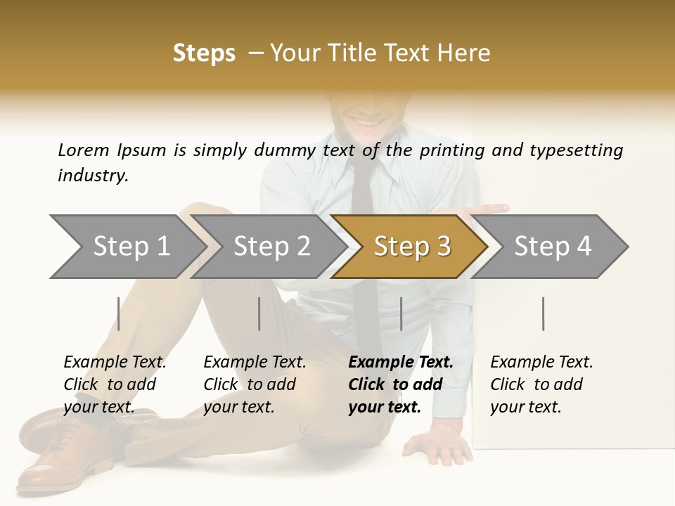 White Background Smile Man PowerPoint Template