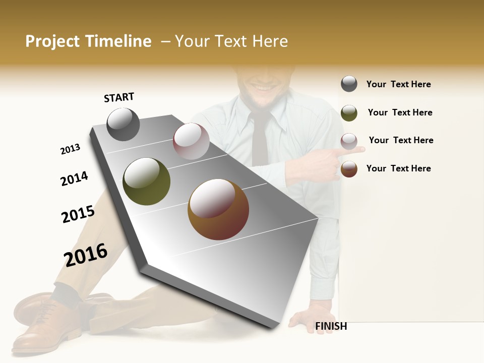 White Background Smile Man PowerPoint Template