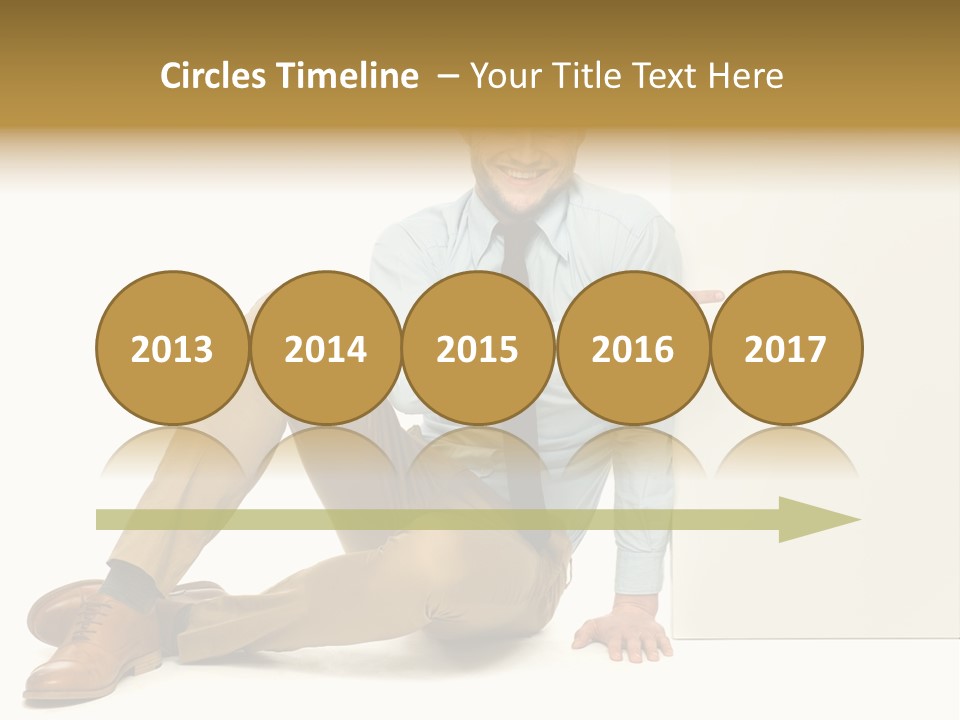 White Background Smile Man PowerPoint Template