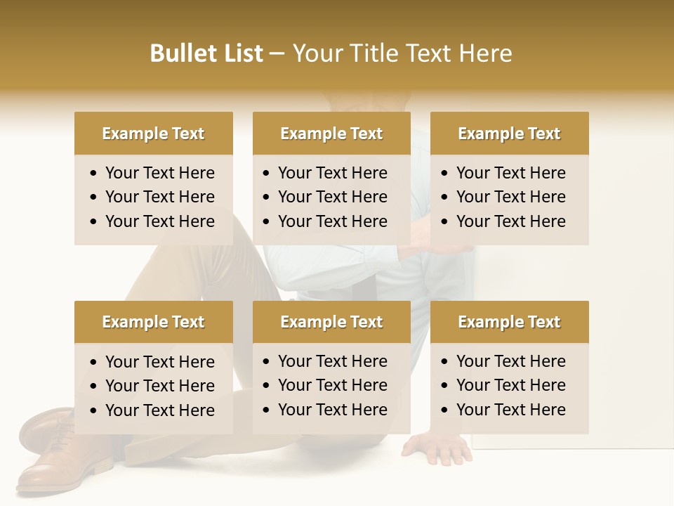 White Background Smile Man PowerPoint Template