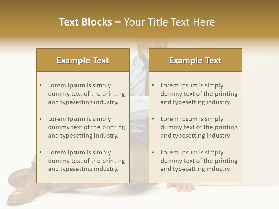 White Background Smile Man PowerPoint Template