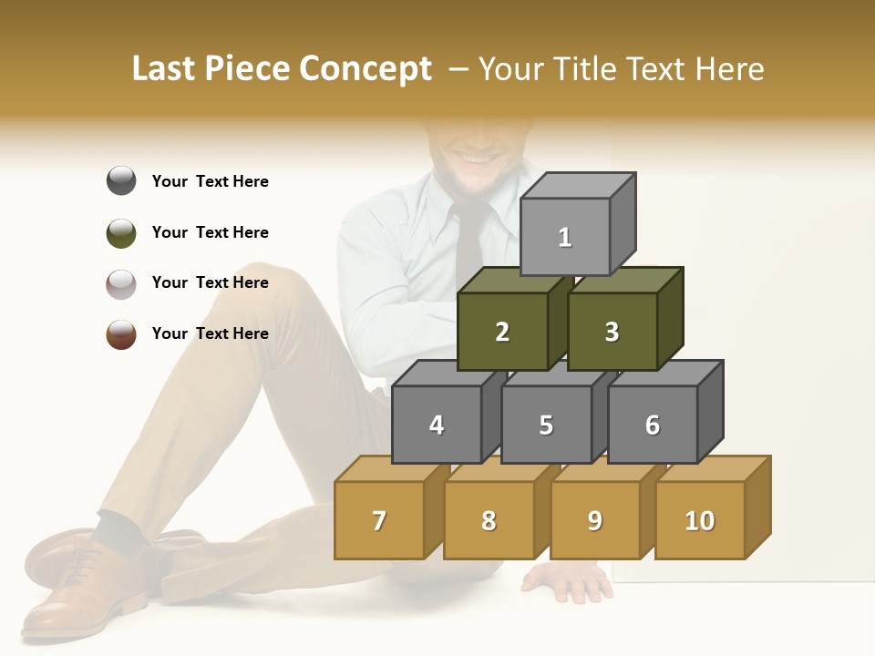 White Background Smile Man PowerPoint Template