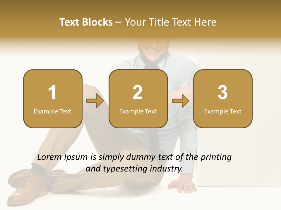 White Background Smile Man PowerPoint Template