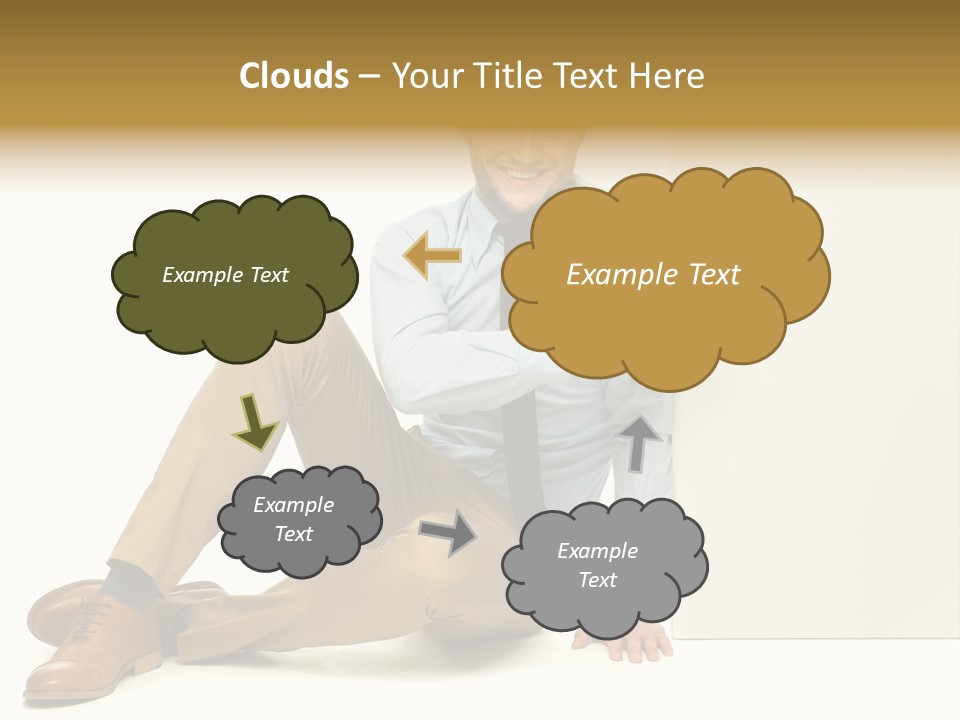 White Background Smile Man PowerPoint Template