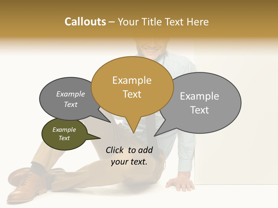 White Background Smile Man PowerPoint Template