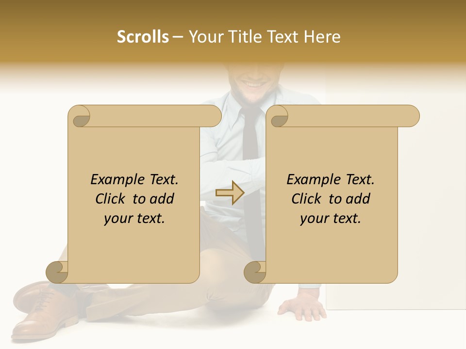 White Background Smile Man PowerPoint Template