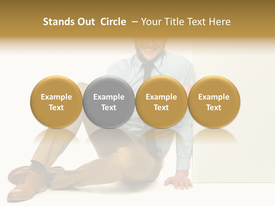 White Background Smile Man PowerPoint Template