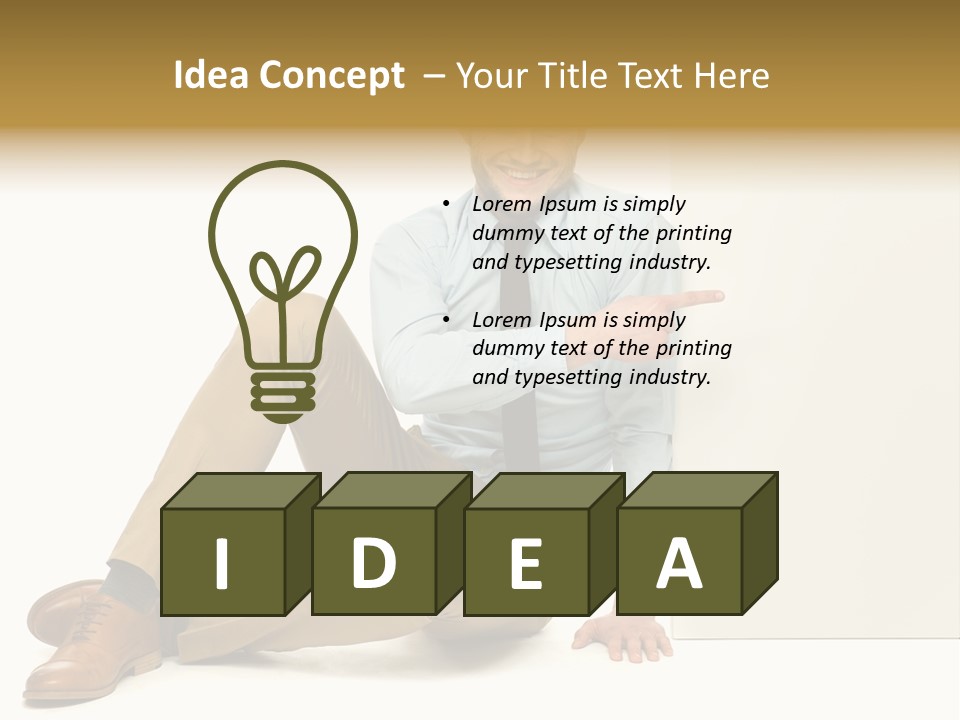 White Background Smile Man PowerPoint Template