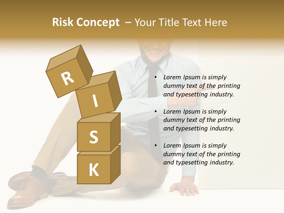 White Background Smile Man PowerPoint Template