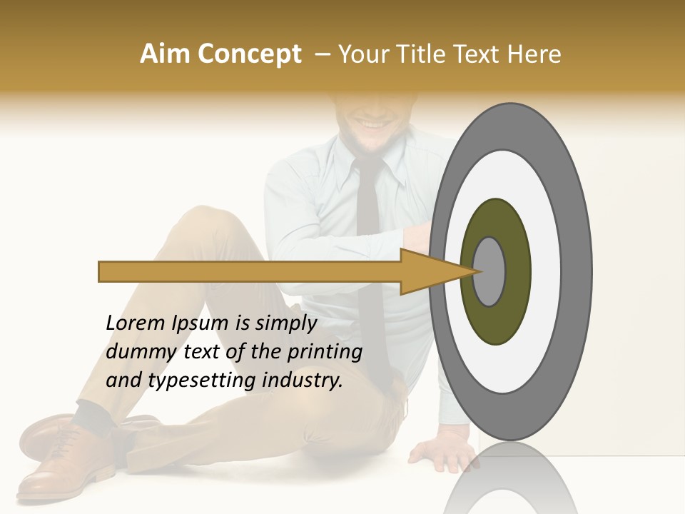 White Background Smile Man PowerPoint Template