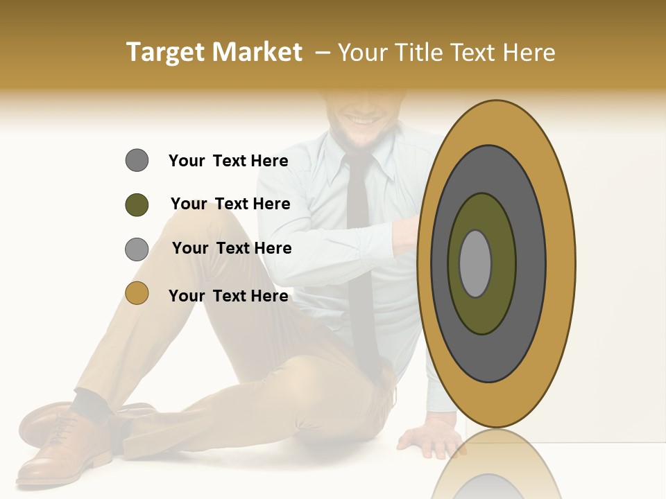 White Background Smile Man PowerPoint Template