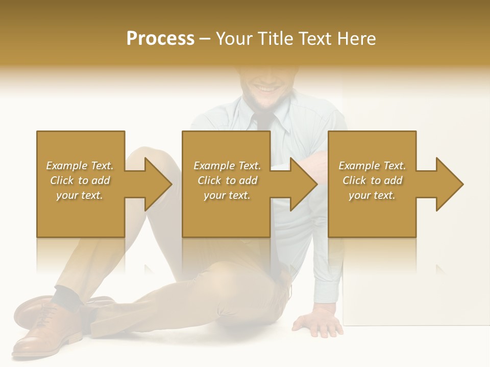 White Background Smile Man PowerPoint Template