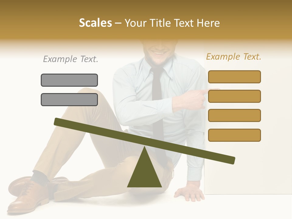 White Background Smile Man PowerPoint Template
