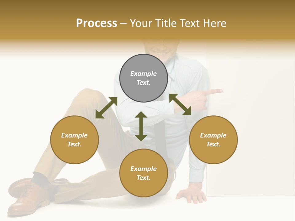 White Background Smile Man PowerPoint Template