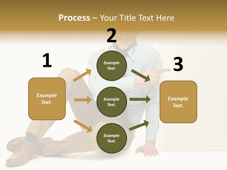 White Background Smile Man PowerPoint Template