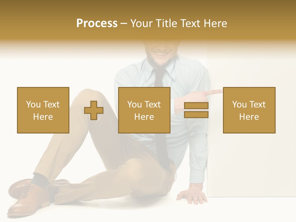 White Background Smile Man PowerPoint Template