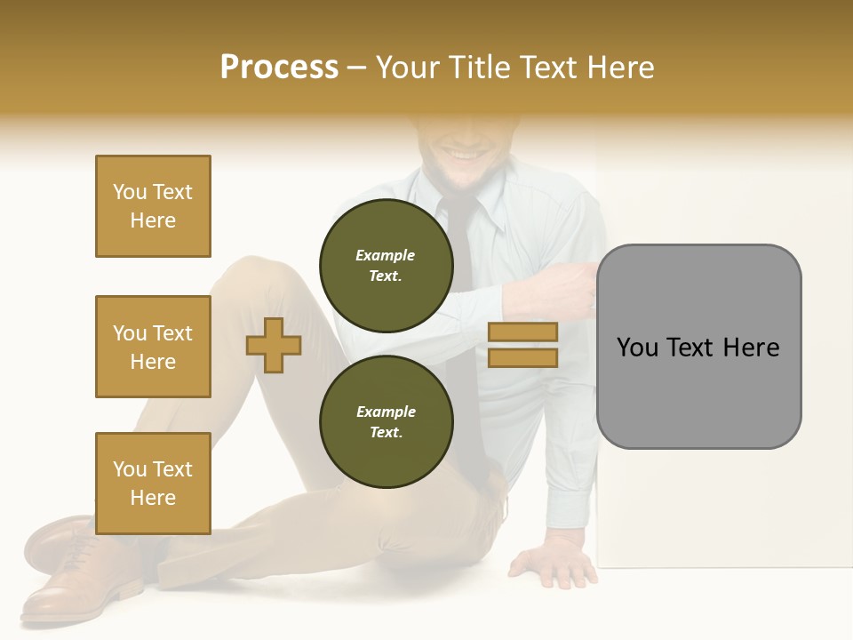 White Background Smile Man PowerPoint Template
