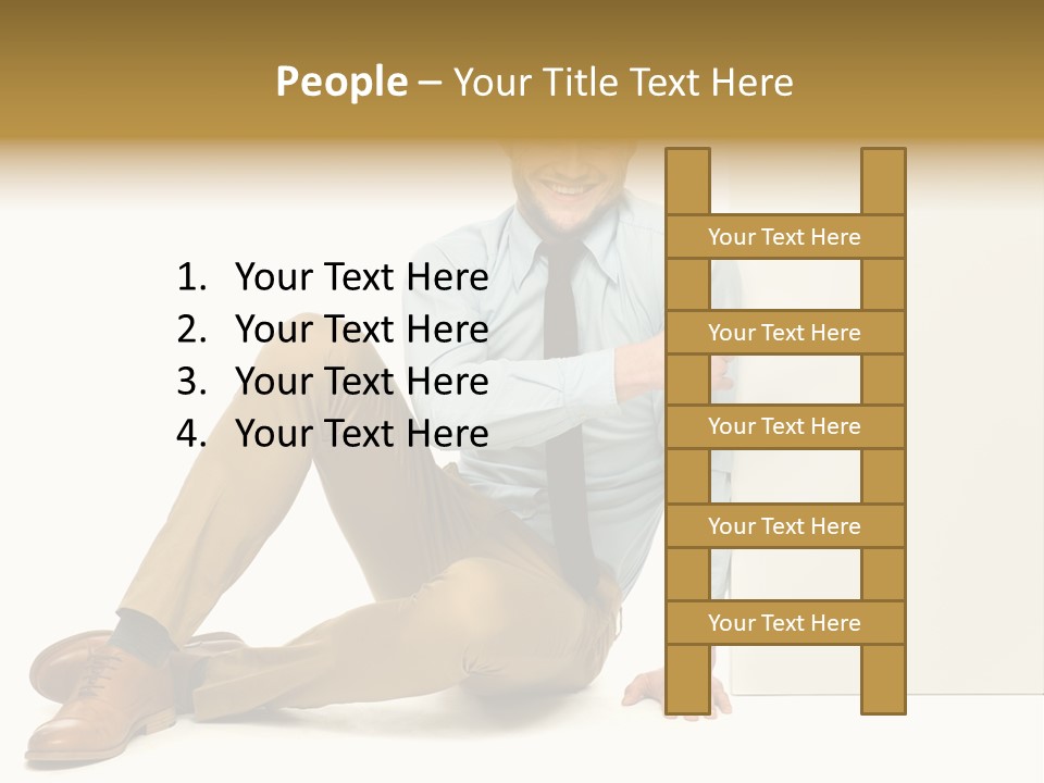 White Background Smile Man PowerPoint Template