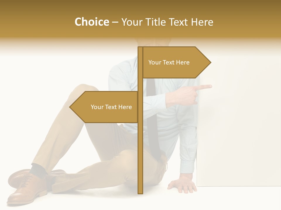 White Background Smile Man PowerPoint Template