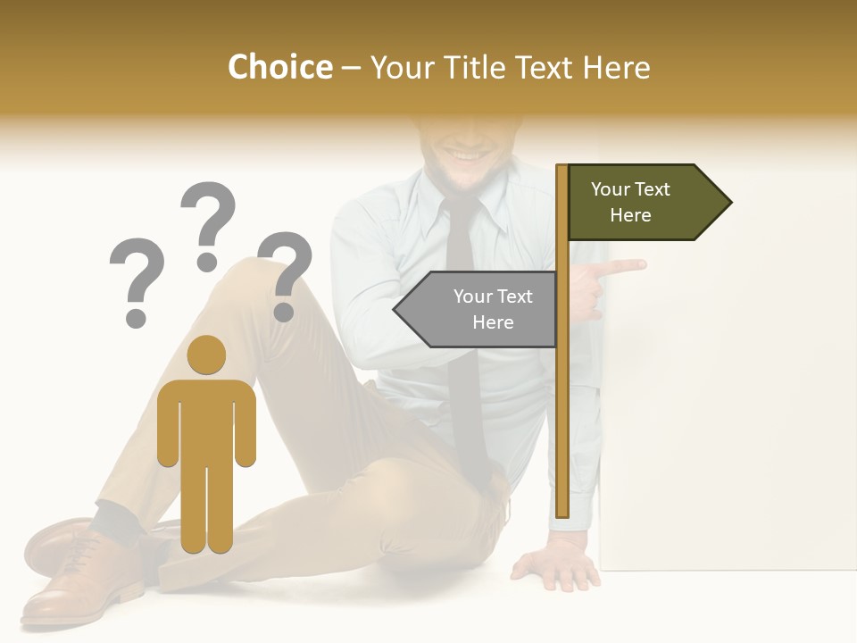 White Background Smile Man PowerPoint Template