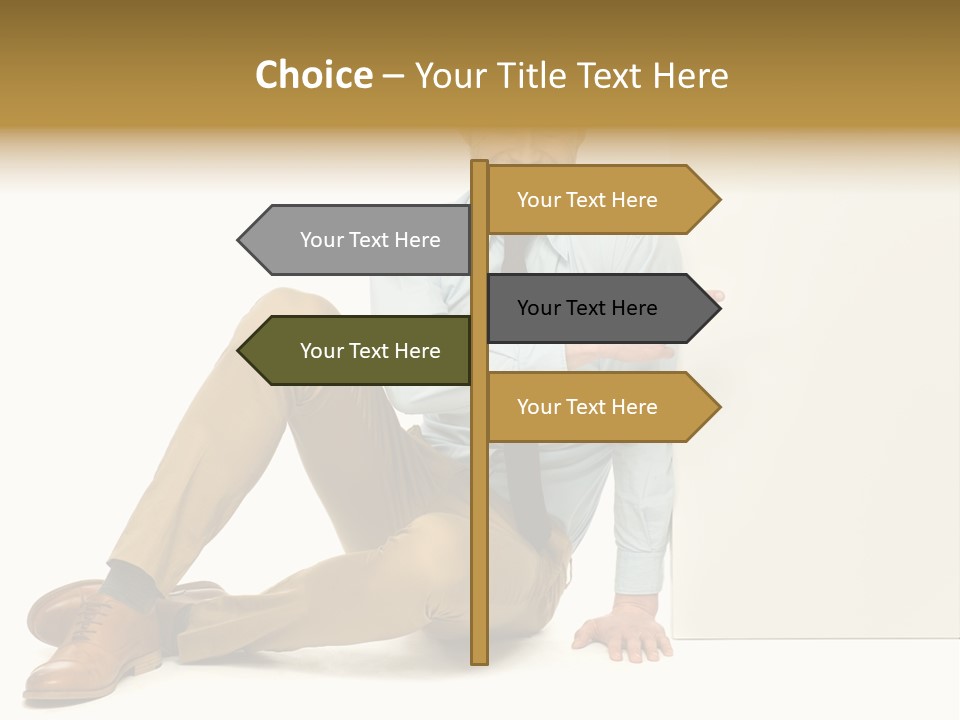 White Background Smile Man PowerPoint Template