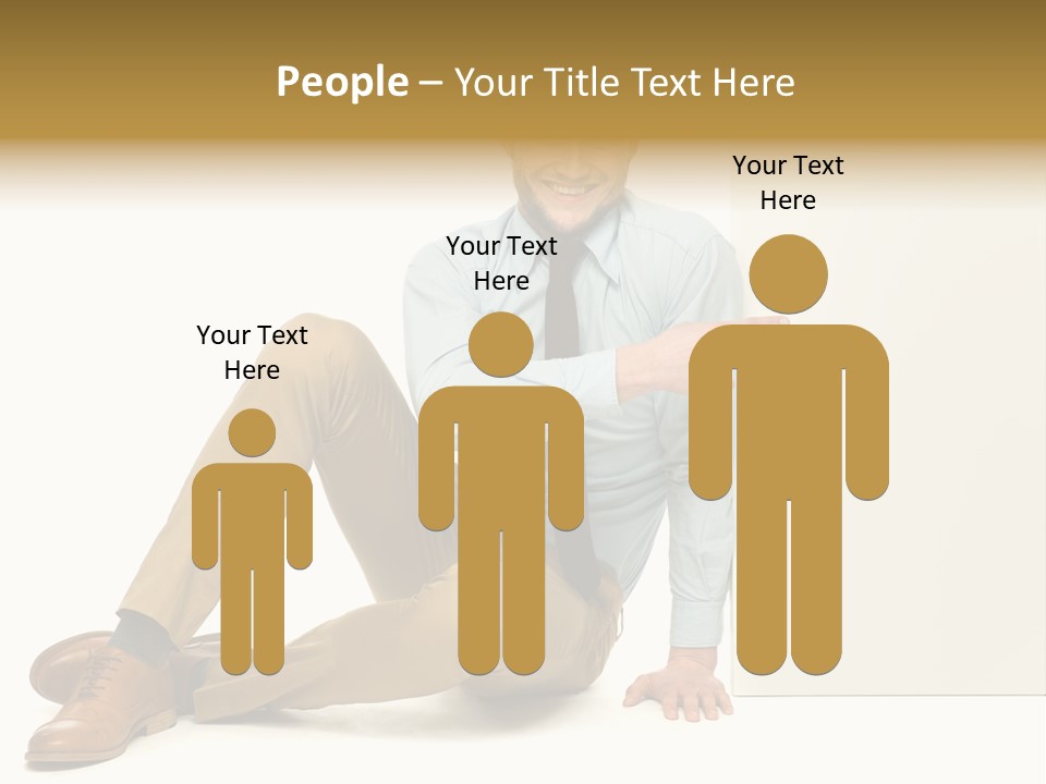 White Background Smile Man PowerPoint Template